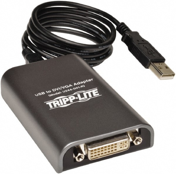 USB 2.0 to DVI/VGA External Multi-Monitor Video Card, 128 MB SDRAM, 4